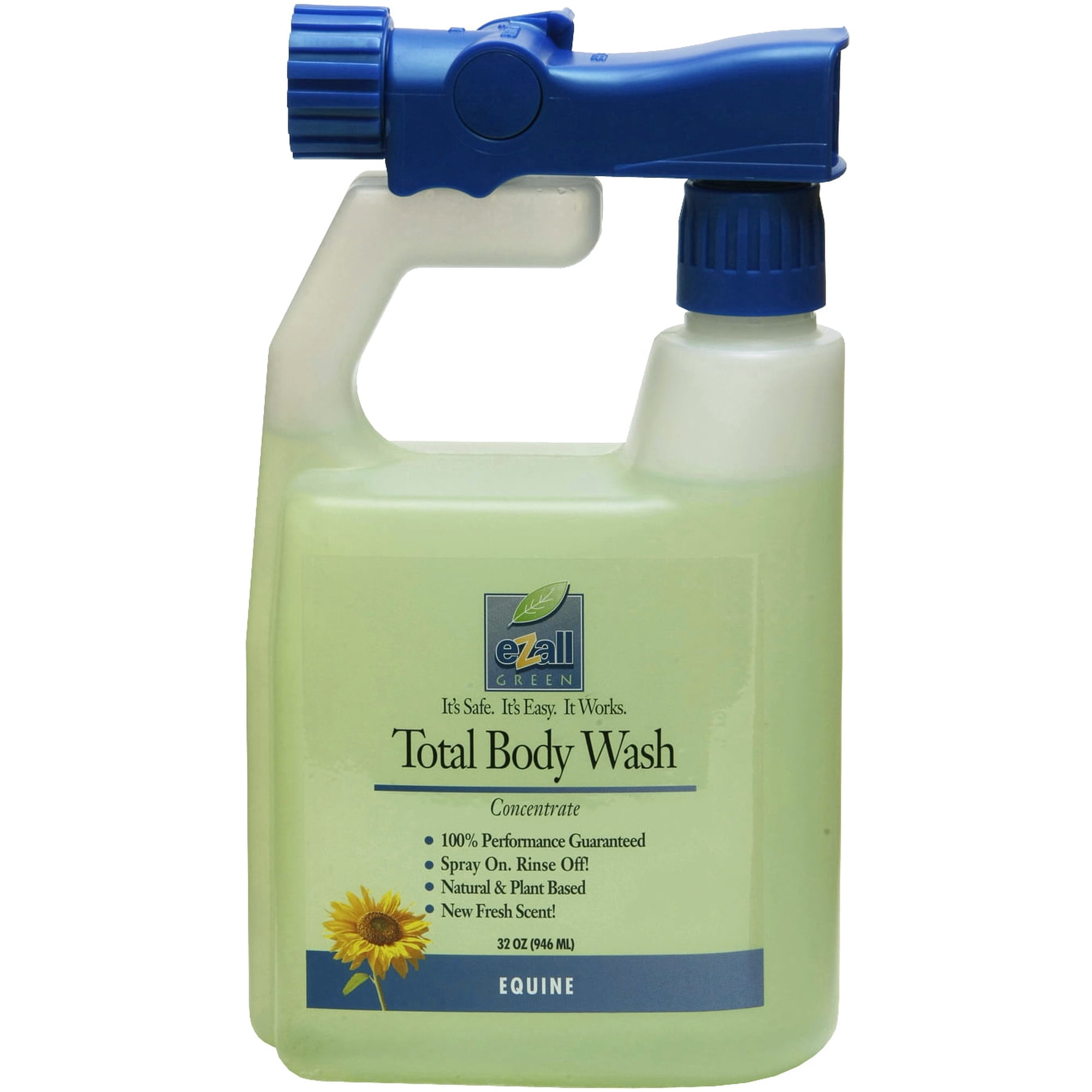 Ezall, Total Body Wash Original 32 oz – Deep Cleaning, Unscented, Natural & Plant-Based Formula for Livestock & Animal Shampoo