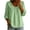 Light Green #005, variant on Cotton Linen Blouses for Women 3/4 Length Sleeve Baby Doll Tunic Tops Peter Pan Collar Baggy Gauze Y2k Beach Shirts, S