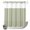 Green, White, variant on No Hook Shower Curtain, Boho Beige Shower Curtains for Bathroom with See Through Top Window, Minimalist Farmhouse Striped Waterproof & Washable Bath Curtain Narrow 54"x78"