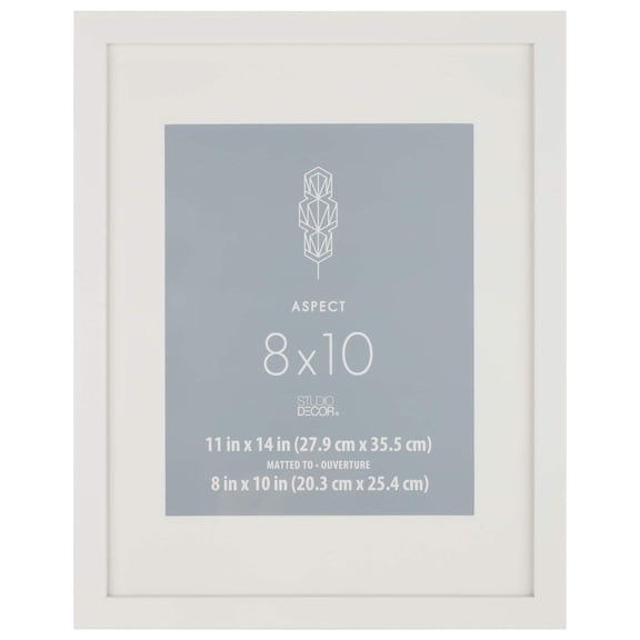 Studio Decor Aspect White Narrow Frame With Mat
