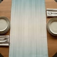 thumbnail image 5 of Table Runners 70 Inches Long Dress Scarves, Teal Blue Ombre Farmhouse Coffee/Dining/Kitchen Table Decor, Holiday Table Runner, Contemporary Gradient Abstract Art 13x70 Inch, 5 of 9