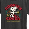 thumbnail image 3 of Peanuts - Women's Snoopy Winter Fun Short Sleeve Graphic Tshirts, 3 of 6