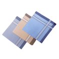 thumbnail image 4 of Cotton Men Handkerchiefs Grandfathers 16inch Gentlemen Pocket Square Hankies Style A 3Pcs, 4 of 8