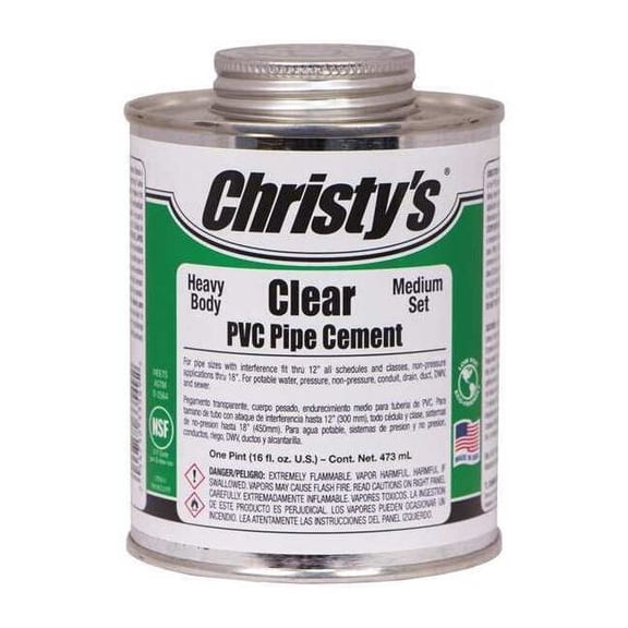 Christys Pipe Cement,Clear,16 oz. RH-HCLV-PT-12
