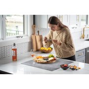 V-FLAT WORLD Duo Board - 24x24 Double Sided Surface Board, Iced Concrete/Midnight Cement