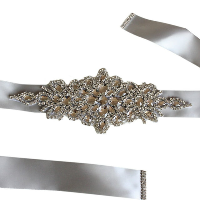 Wedding Ribbons Bridal Belt Dress Prom Crystal Wedding ribbons belt Handmade Sashes Evening party Evening Party Handmade Rhinestones Waistband