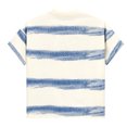 thumbnail image 4 of Blusas y camisas de manga corta y cuello redondo para hombre, blusas casuales de rayas de color liso con lazo y cuello redondo, de manga corta y concisas para hombre., 4 of 6
