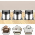 thumbnail image 3 of 4 Pcs Pieds de Meubles Réglables, Pied de Table en Métal Réglable en Hauteur, Pieds de Meubles de Cuisine, Pieds de Meubles Armoires Étagères Table Acier Inoxydable, (Sans Vis) - 5050 mm, 3 of 5