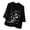 Black, variant on Boho Tunic Tops for Women Long Sleeve V Neck Vintage Floral Print Blouses Dressy Casual Loose Fit Ladies Summer Tops (Gold, L)