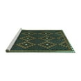 thumbnail image 2 of Ahgly Company Machine Washable Indoor Rectangle Oriental Turquoise Blue Traditional Area Rugs, 5' x 8', 2 of 4