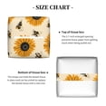 thumbnail image 5 of Tissue Sunflowers And Bee Box Cover Holder, Square by Xecao - Leather Decorative Organizer for Tabletop, Bathroom, Car, Office, 5 of 8