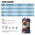 thumbnail image 5 of Lsque Surreal Bald Eagle Gentleman Print Men's Cotton Blend Sleeveless Muscle Shirts (S-3XL)- Moisture Wicking, Odor Protection, UPF 30+,Medium, 5 of 8