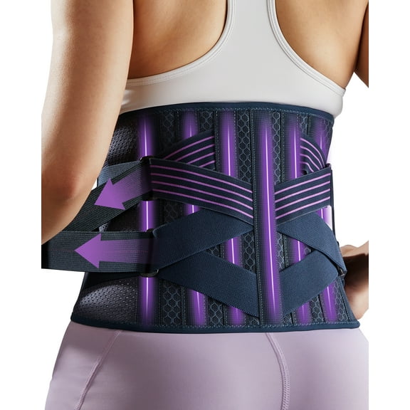 Fitomo Back Brace, Back Support Belt for Intant Pain Relief from Sciatica Hernated Disc Scoliosis Sprain, Adjustable Support for Bending Sitting Standing Heavy Lifting
