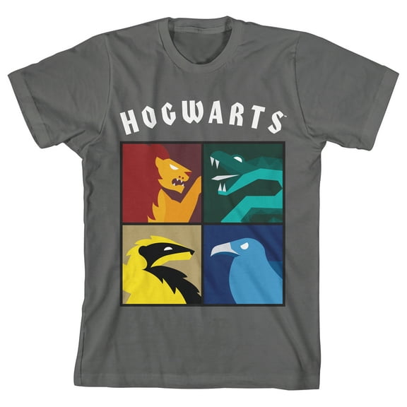 Harry Potter Mascot Art Youth Charcoal T-shirt