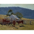 thumbnail image 2 of Elioth Gruner 18x15 Gold Ornate Wood Frame and Double Matted Museum Art Print Titled - Milking Time (Araluen Valley) (1922), 2 of 4