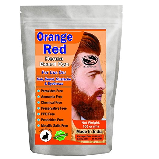1 Pack Of Orange Red Henna Beard Dye For Men 100 Grams The Henna