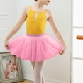 thumbnail image 2 of PEASKJP Dance Skirts for Girls Girls Layered Tulle Tutu Princess Ballet Dress Kid Tutu Skirts,Pink 8-12 Yesrs, 2 of 4