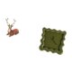 thumbnail image 5 of Escultura de ciervo, alce, reno, adorno, estatua para sala de estar, oficina, dormitorio, con reloj de pared cuadrado, decoración colgan, 5 of 8