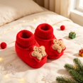 thumbnail image 5 of Miaouyo Baby Christmas Booties Knit Patchwork Winter Warm Soft Sole Shoes, 5 of 8
