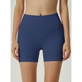 thumbnail image 4 of Chiclily Womens High Waisted Quick-Dry Shorts with 4-Way Stretch Technology for Daily & Sports Activities, Navy Blue XS, 4 of 6