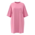 thumbnail image 3 of MINTREUS Women's Nightgown Short Sleeve Nightshirt V Neck Sleep Shirt Loose Loungewear Casual Sleepwear, 3 of 10
