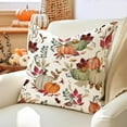 thumbnail image 3 of Fall Pillow Covers 20x20 inch,Thanksgiving Pumpkin Velvet Decorative Throw Pillows Set of 2,Autumn Pillow Cases Decoration for Home Couch(20-20), 3 of 6