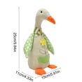 thumbnail image 3 of Adorno de peluche de pato real para decoración del hogar, figurita de pajarito de relleno de tela suave con flores bordadas, regalo mono para dormitorio o habitación de bebé, 3 of 6