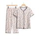 thumbnail image 2 of Conjunto de Dos Piezas para las Mujeres de Verano Casual Manga Corta Cuello Redondo Y Pantalones, Algodón Seda Pijama Conjunto, 2 of 8