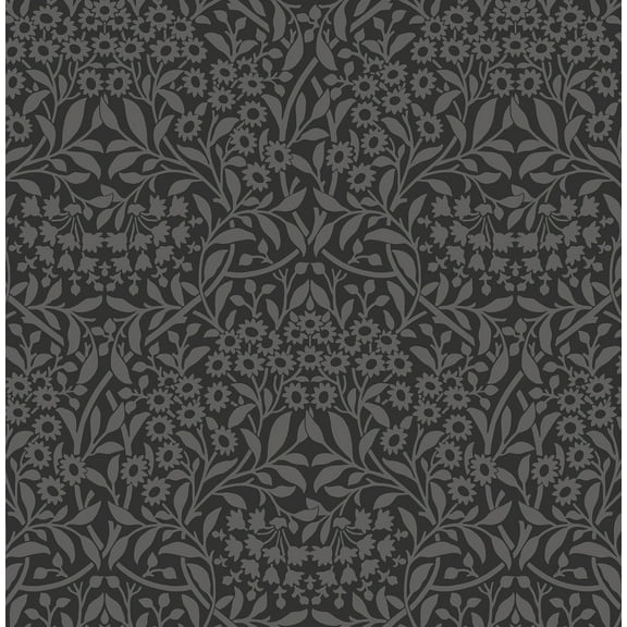 Nuwallpaper Charcoal Darcy Peel & Stick Wallpaper