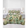 thumbnail image 3 of Green Spring Floral Twin XL Size Down Alternative Comforter, Lightweight Comforter Quilt Bedding Set with Pillow Shams Summer Botanical Tulip Vintage All Seasons Bed Comforter Duvet Insert 68"x98", 3 of 7