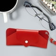 thumbnail image 3 of Glasses Case Holder Sunglasses Pouch Portable Fashion with Wrist Strap Eyeglass Bag Carrying Organizer for Office Beach Travel Hiking Red, 3 of 7