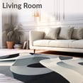 thumbnail image 2 of ODIKA 4'x6' Machine Washable Non-Slip Area Rug, Grey Swirls Accent Non Slip Hallway High Traffic Rug, Gray, 104275, 2 of 7