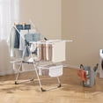 thumbnail image 2 of Gymax Folding Clothes Drying Rack 2-Tier Metal Laundry Drying Rack Laundry Drying Rack, 2 of 10