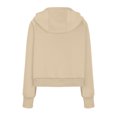 thumbnail image 5 of Autumn Cropped Hoodies for Women Oversize Fit Autumn Sweatshirt Lightweight Zip-up Hoodie Streetwear with Pockets Gym Workout Athleisure Casual Daily Essentials, 5 of 7