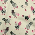 thumbnail image 1 of oneOone Cotton Poplin Beige Fabric Rooster Cock Sewing Craft Projects Fabric Prints By Yard 42 Inch Wide, 1 of 4