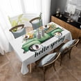 thumbnail image 4 of Hello Spring Rectangle Tablecloth, Easter Flowers Green Car Vintage Floral Waterproof & StainResistant Tablecloth, Washable Oil-proof Table Cover for Dining/Party/Wedding/Camping/Buffet 60x84 In, 4 of 9