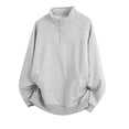 thumbnail image 1 of Blusas y camisas de manga larga con cuello redondo para hombre, sudadera deportiva de manga larga de color liso a la moda con bolsillo, top de poliéster para hombre, 1 of 9