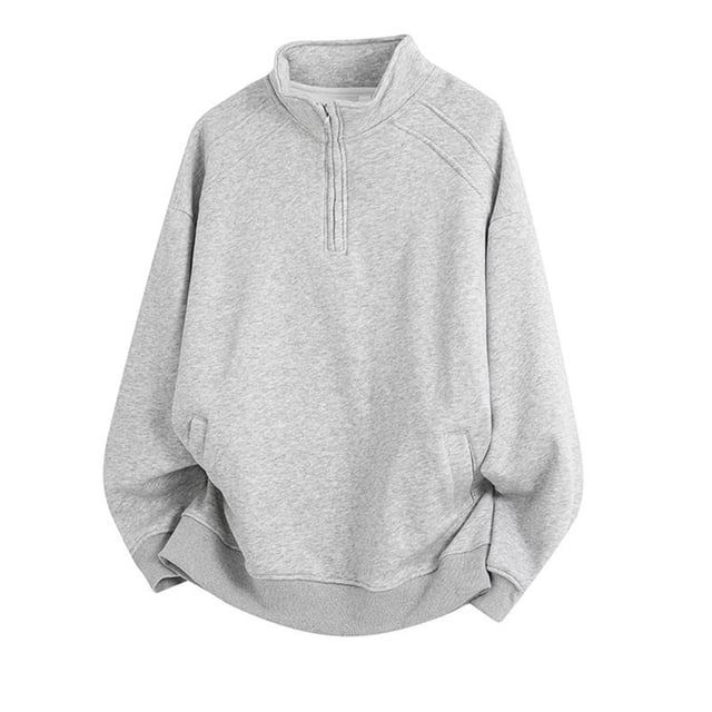 Blusas y camisas de manga larga con cuello redondo para hombre, sudadera deportiva de manga larga de color liso a la moda con bolsillo, top de poliéster para hombre