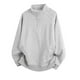thumbnail image 1 of Blusas y camisas de manga larga con cuello redondo para hombre, sudadera deportiva de manga larga de color liso a la moda con bolsillo, top de poliéster para hombre, 1 of 9