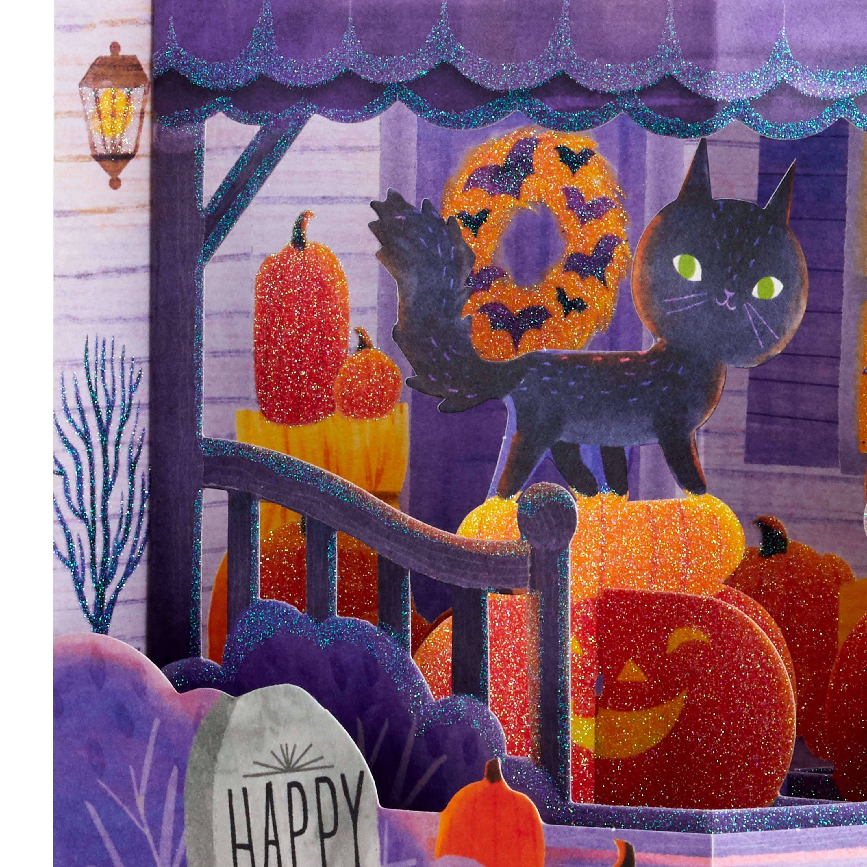 Hallmark 3D Pop-up Halloween Greeting Card (Thoughts of You Keep Crossing My Path)