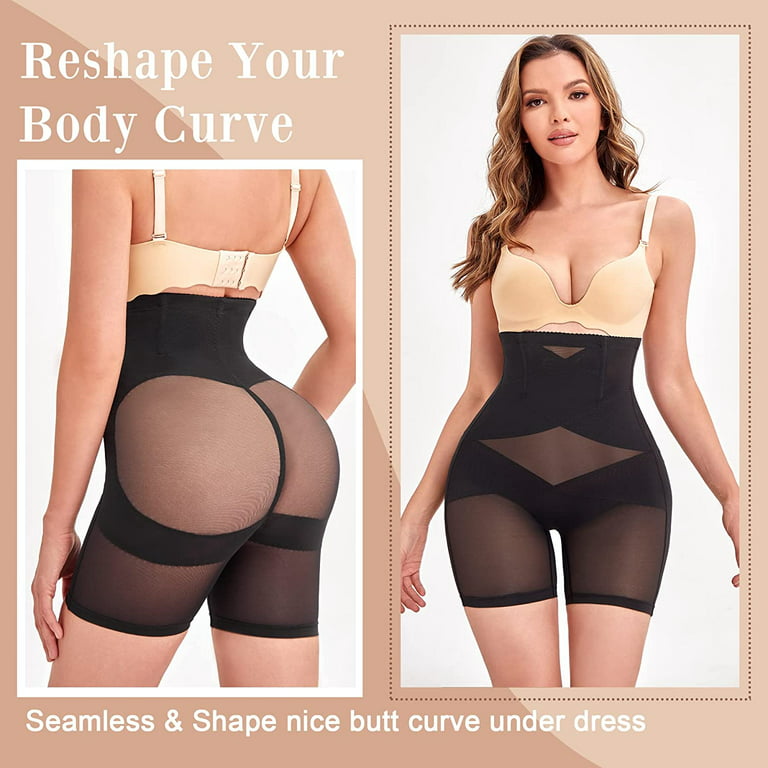 Irisnaya Butt Lifter for Women Body Shaper Tummy Control Shorts Seamless  Shapewear Tummy Control Panties High Waist Trainer Thigh Slimmer  Panty(Black Large) 