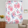 thumbnail image 2 of Pink Watercolor Floral Sheer Curtains 54 Inches Long, Spring Flower Abstract Art Light Filering Curtains, Breathable Simi Curtain Privacy Drapes for Kitchen Bathroom Small Window Treatment, 2 of 9