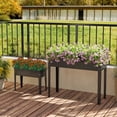 thumbnail image 3 of BLACK JAGUAR Raised Garden Bed, Elevated Metal Planter Box with Legs Drainage Hole Outdoor Indoor Plant Container for Flower Herb, 3 of 9