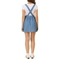 thumbnail image 3 of Vestido mini overall lindo con tirantes ajustables para mujer, 3XL, azul con corazones, 3 of 7