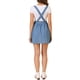 thumbnail image 3 of Vestido mini overall lindo para mujer con tirantes ajustables en color azul con corazones, 3 of 8