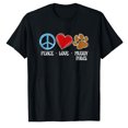 thumbnail image 1 of AALJY Peace Love Muddy Paws, Cute Dog Lover T-Shirt, 1 of 5