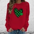 thumbnail image 1 of Chandail en Molleton Oversize 2023 pour Femmes Chemises Unies Col Rond Manches Longues Hauts Blouse Imprimée Coupe Ample Hauts pour Femmes, 1 of 5