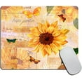 thumbnail image 1 of Small Mouse Pad 7.9 x 9.5 Inch , Colorful Butterflies Yellow Sunflowers Mousepad with Washable Lycra Cloth , Non-Slip Rubber Base Mousepads , Computer Mouse Pads for Wireless Mouse, 1 of 5