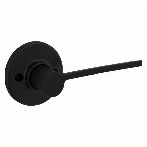 Palanca de puerta Kwikset Ladera Iron Black Half-Dummy para diestros