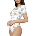 thumbnail image 2 of Naloa Little Elephant Women's Short-Sleeved Onesie, One-Piece Swimsuit for Parties, dates, clubs - Small, 2 of 9